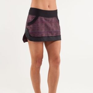 Lululemon Run: For All Skirt- Wee Are From Space Black March Multi / Black
